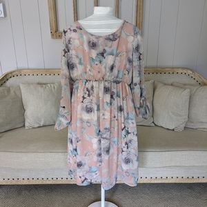 PinkBlush floral maternity dress